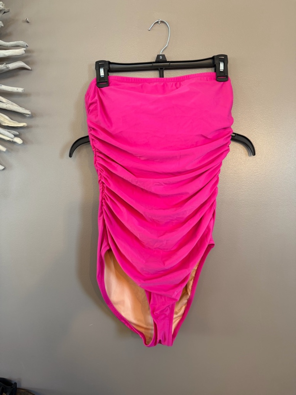 J Crew Strapless One Pice Swimsuit in pink
